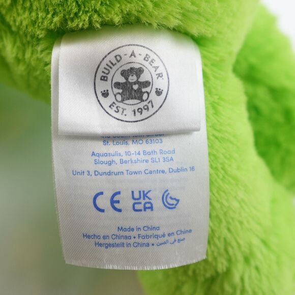 Build A Bear Cubscription Dinosaur 10" Stuffed Animal Plush Green Rainbow Trim - Picture 11 of 14